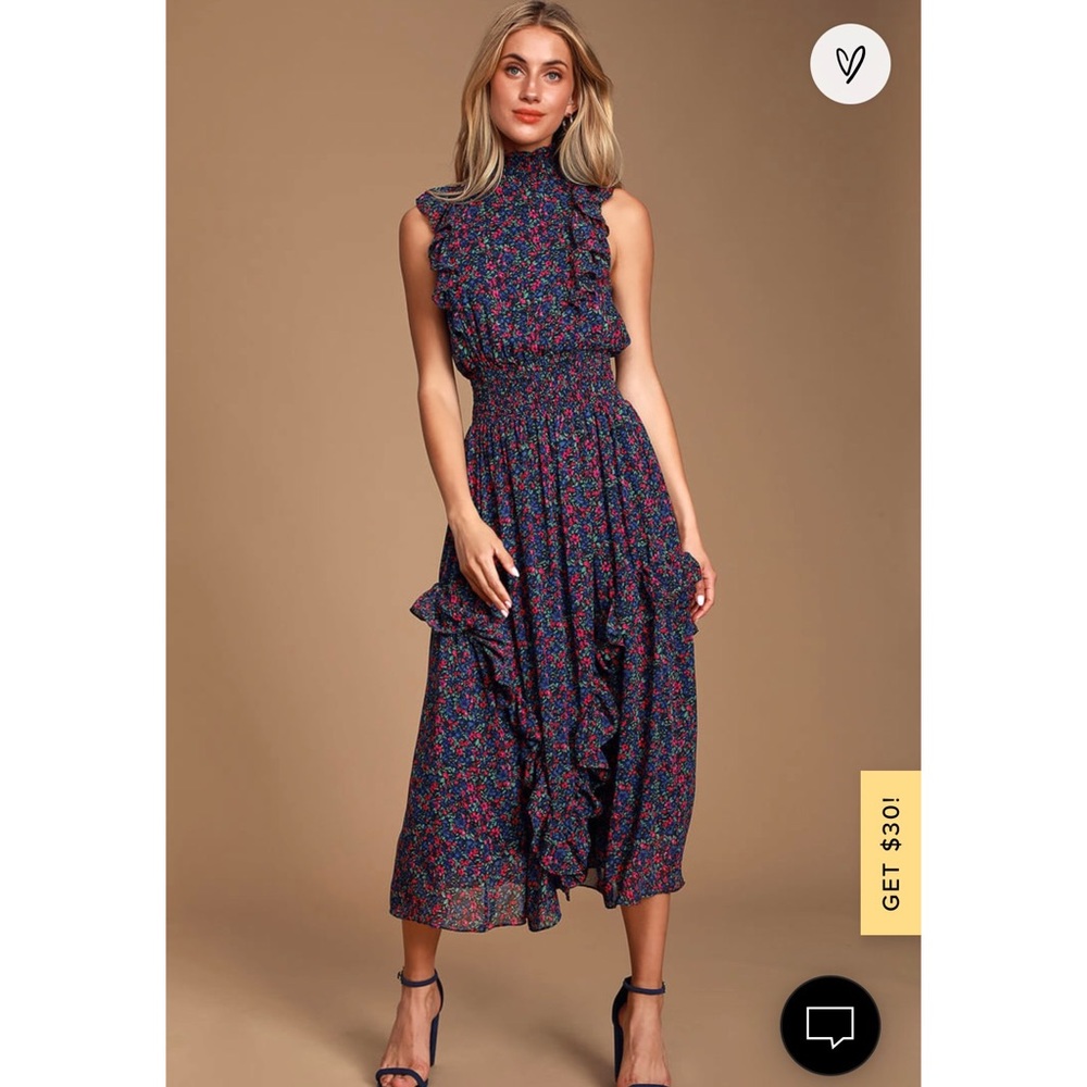 Lulu’s floral print midi dress
